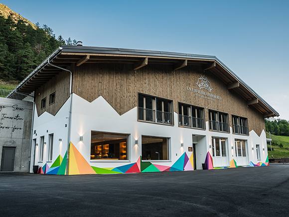 The Laiterie d’Orsières dairy building in the canton of Valais